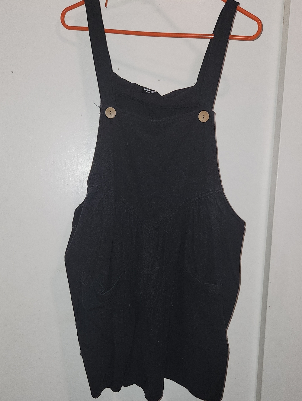 Black Gauzey-ish/Linen Like Romper